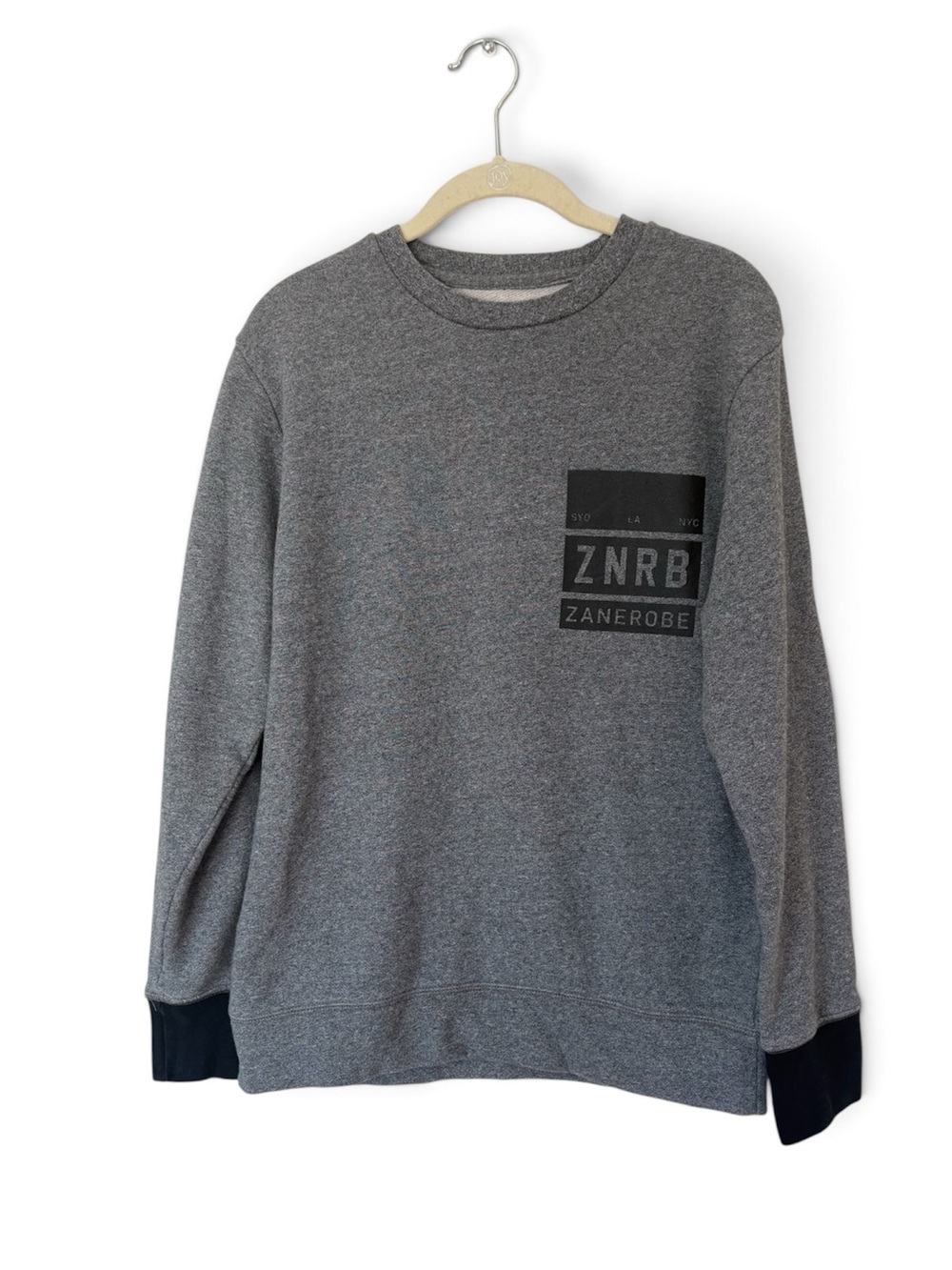 Zanerobe Men's Stack Crew M Pullover cotton thick Sweatshirt